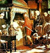 Carl Heinrich Bloch den sjuttonarige christian tar emot nycklarna till riksregalievalvet av den doende niels kaas oil painting reproduction